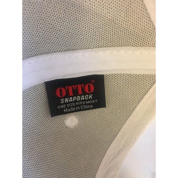 Otto White Snapback Hat With Red 361° Embroidery Adjustable Fit One Size Fits Mo - Picture 5 of 6